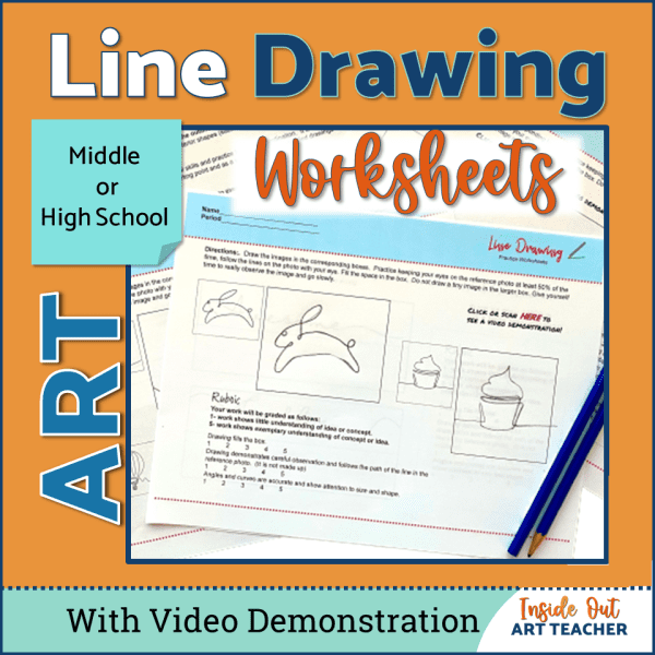 Middle or High School Art Line Drawing Art Lesson