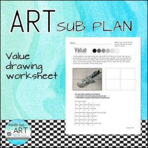 ART WORKSHEET - Sub Plan - Value and Shading - High School Drawing ...