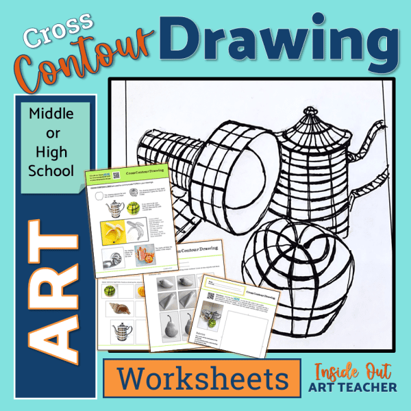 Contour Drawing Art Sub Plan Worksheets