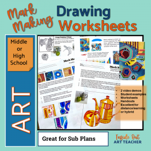 High School Art Worksheets or Art Sub Plans