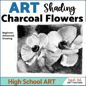 How to draw flowers in charcoal high school art lesson ideas