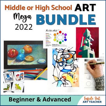Mega Bundle High School Art Curriculum Over 90 Art Lessons and Drawing Projects