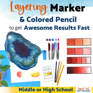 Beginner Drawing Colored Pencil High School Art Lesson