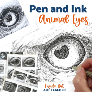 Drawing Animal Eyes in Pen and Ink High School Art Lesson Plan
