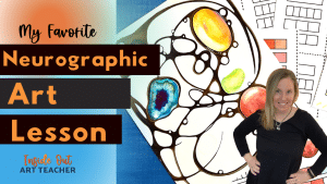 How to create neurographic art with colored pencil crystals art lesson